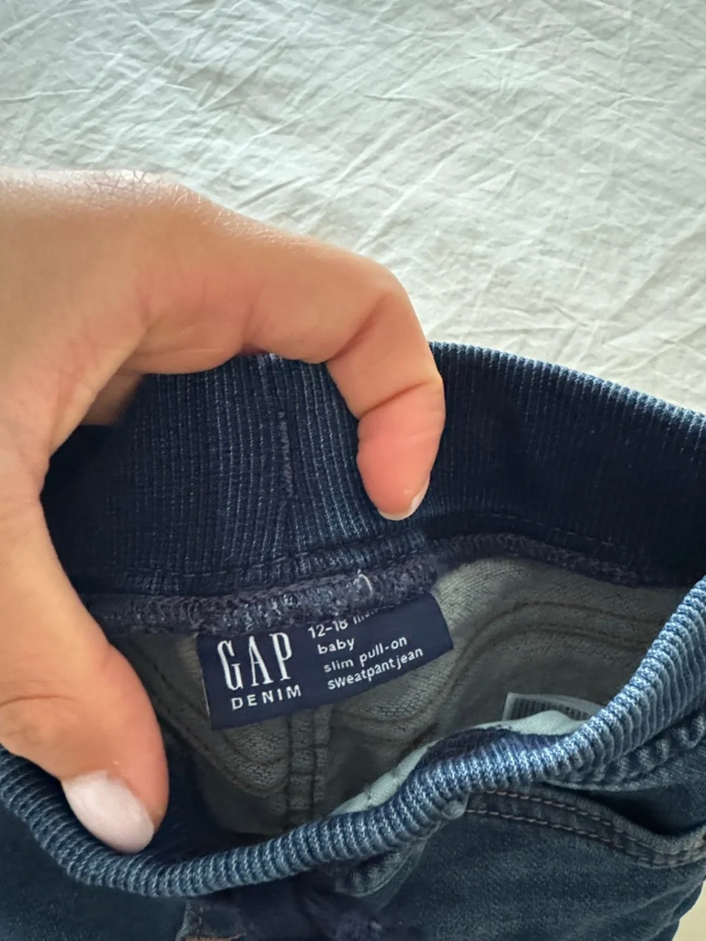Gap baby denim slip on size 12-18 months